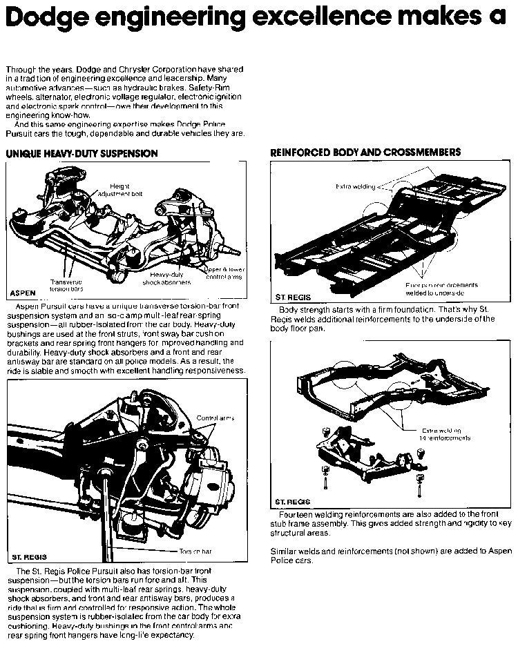 1980 Dodge Police Vehicles Brochure Page 5